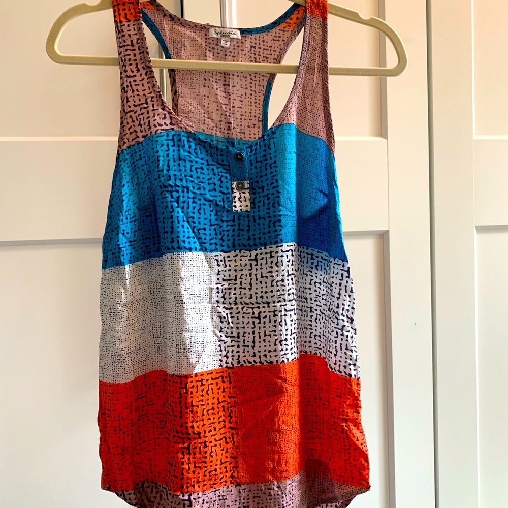 Color block tank top